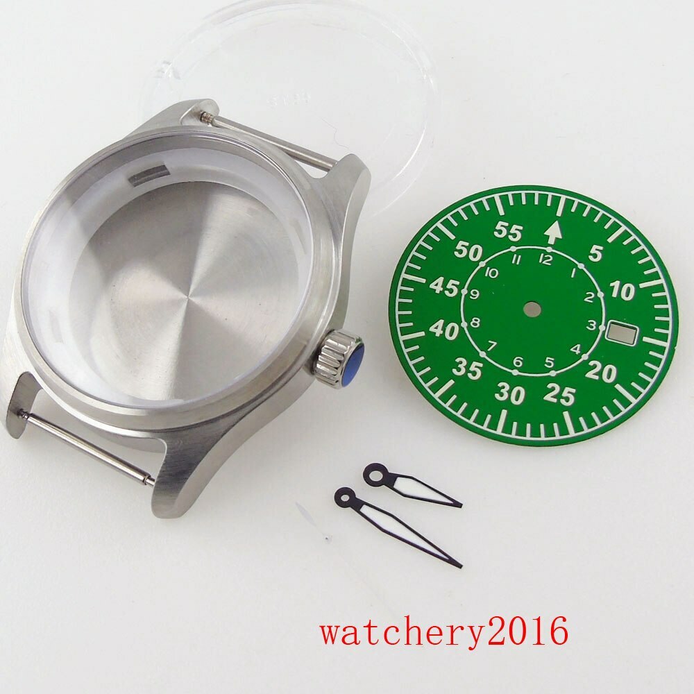 39mm Sapphire Glass Watch Case Dial Hands Fit NH35 Steel or CUSN8 Solid Bronze