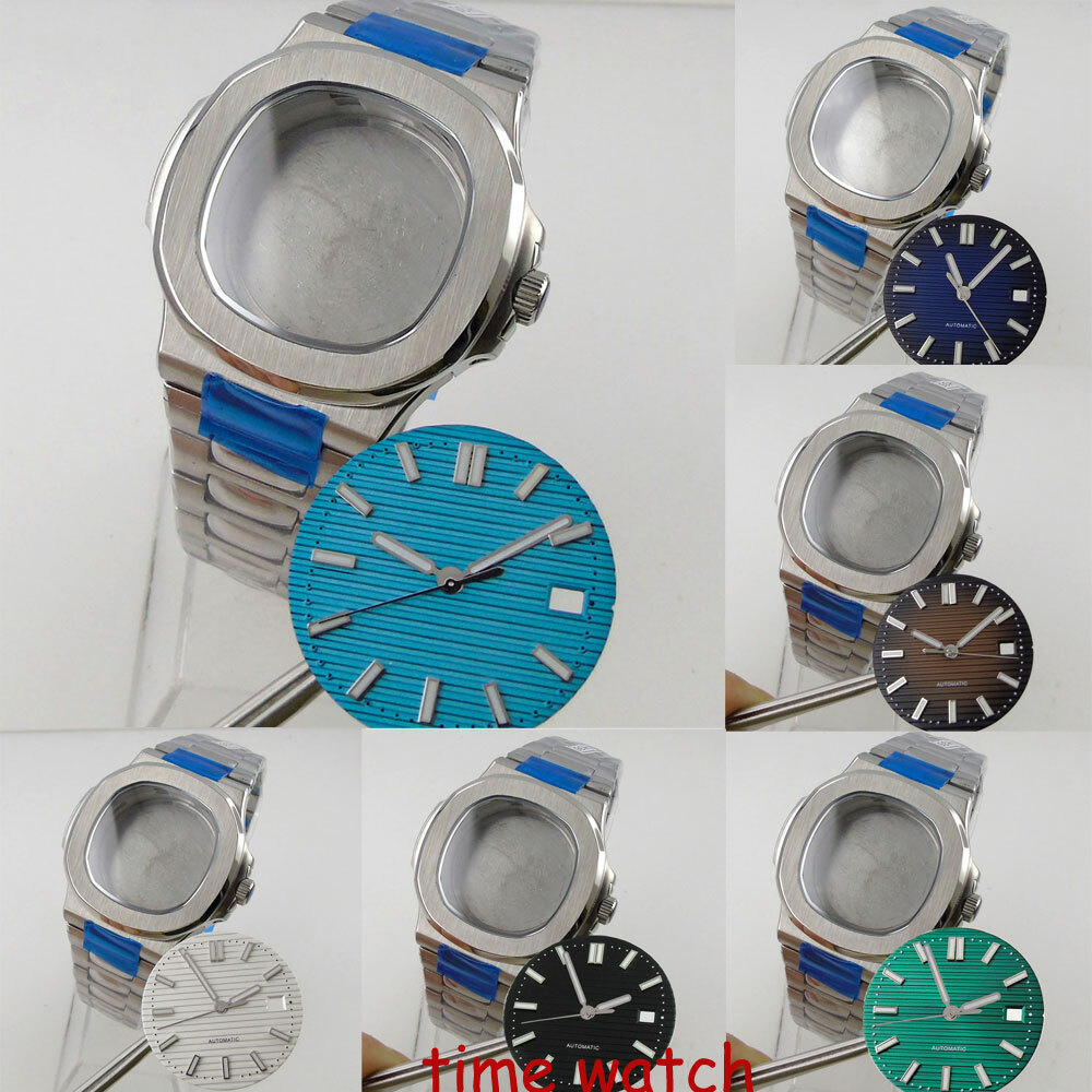 40mm Watch Case+Dial Sapphire Crystal Fit NH35A Miyota8215 DG2813 ETA2824 PT5000