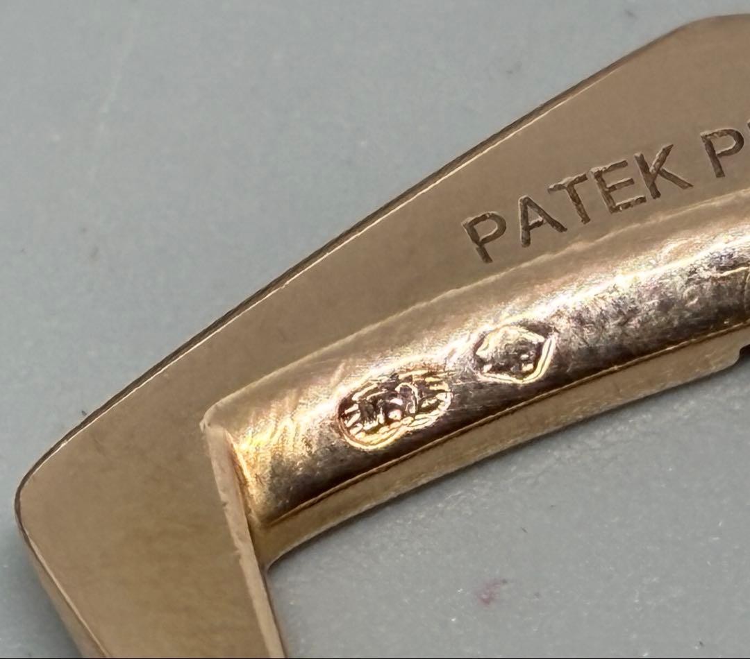 PATEK PHILIPPE 18K Rose Gold Tang Buckle Original 16 mm