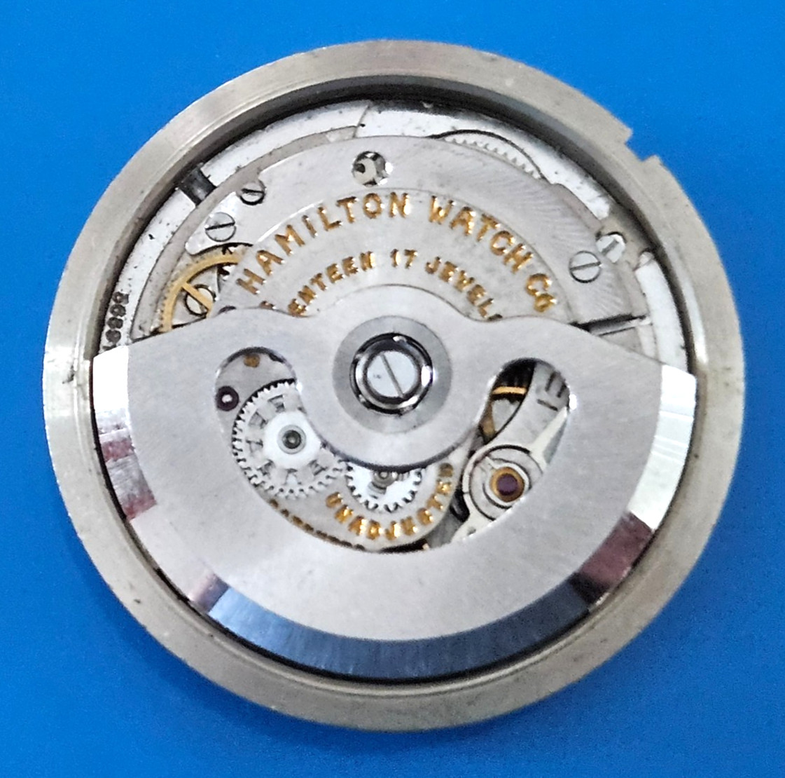 HAMILTON CLD 17J Watch Movement (REMOVED FROM GOLD CASE/BALANCE RUNS) lot115