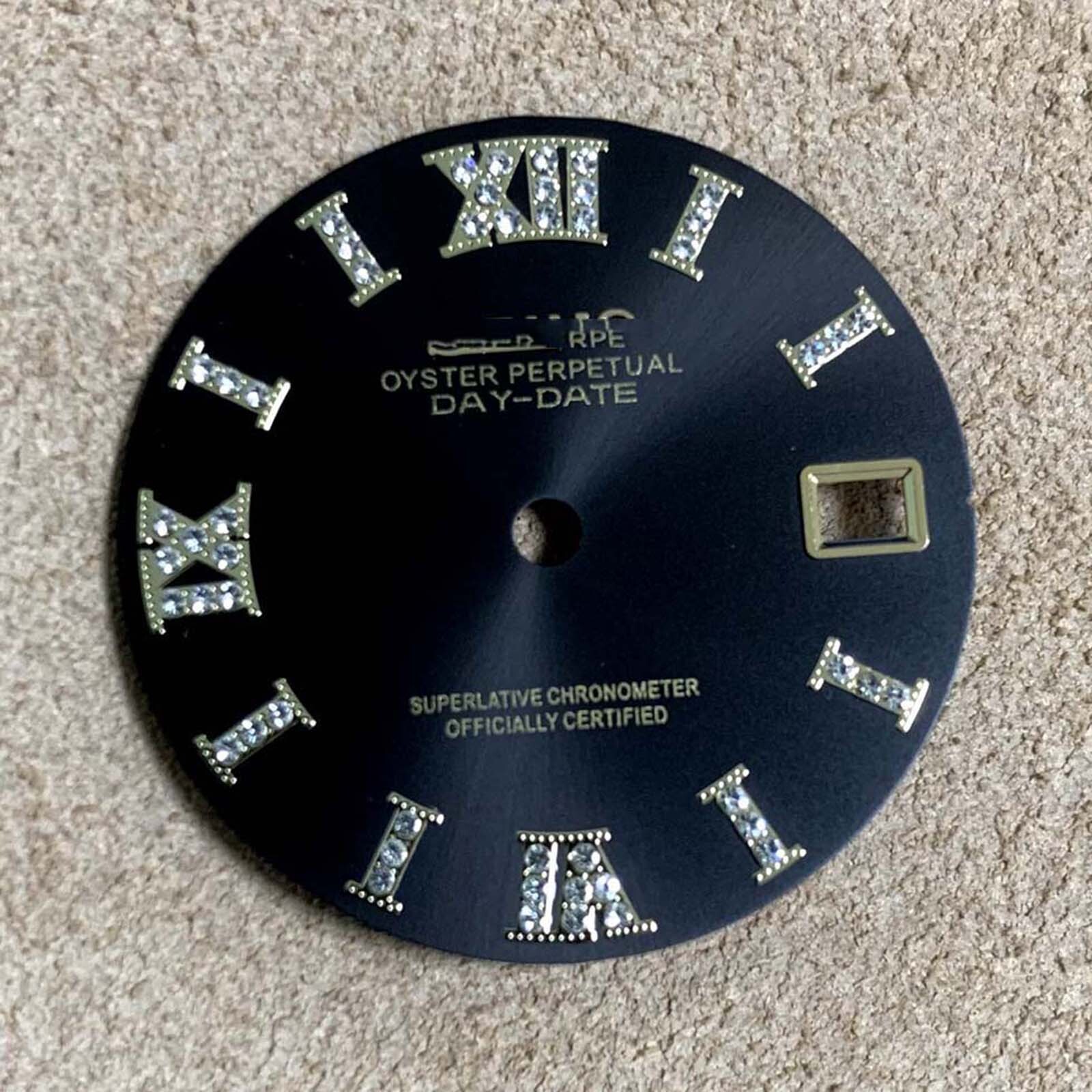 28.5MM Diamond Watch Dial Modification Accessories For NH35 Automatic Movement
