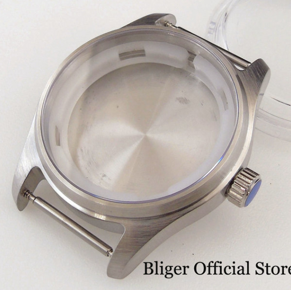 39mm Diver Watch Case Brushed 200M Waterproof fit NH35A PT5000 Sapphire Crystal