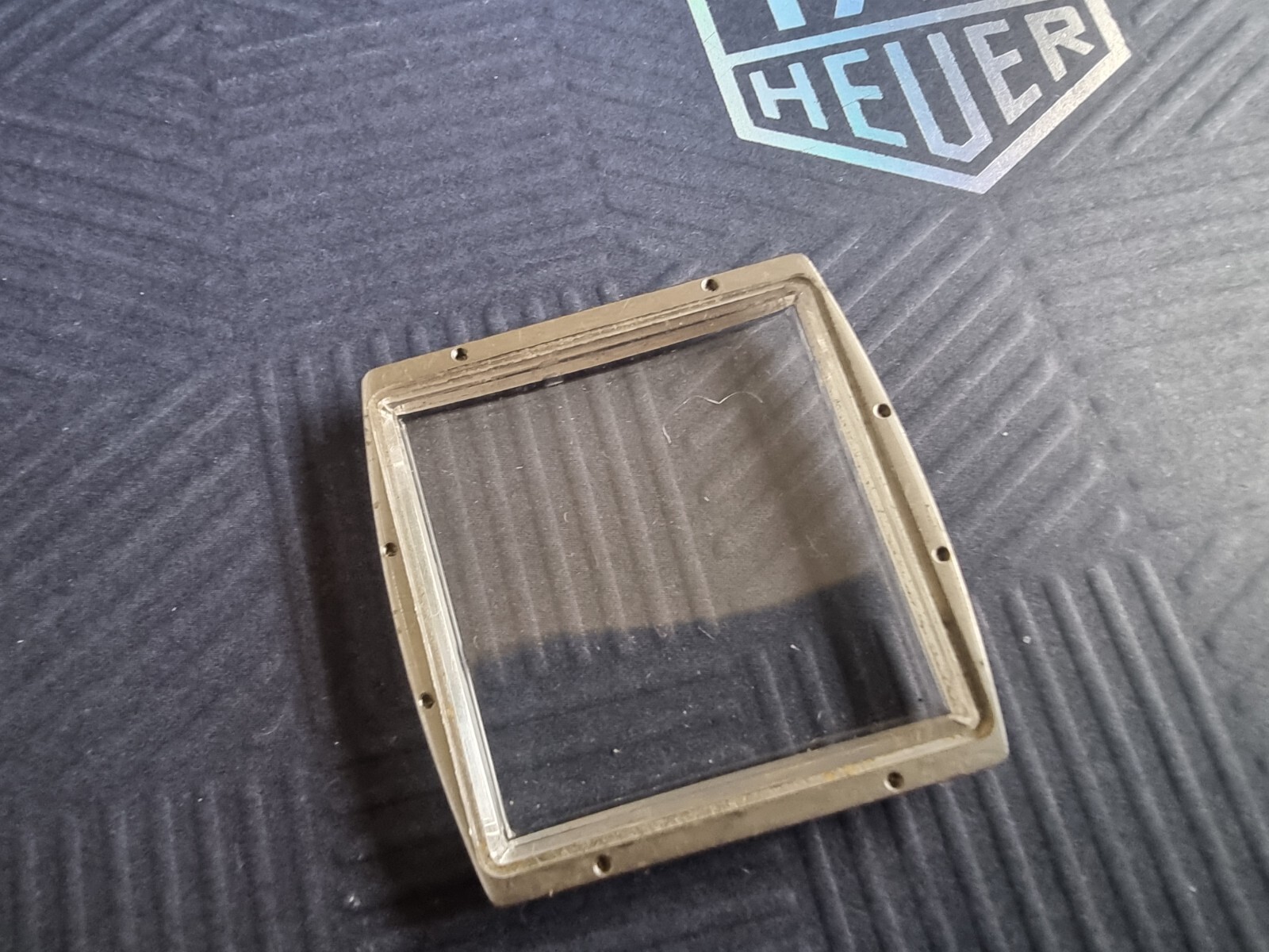 TAG Heuer Monaco blue chronograph dial plastic glass steel surround parts CW2113