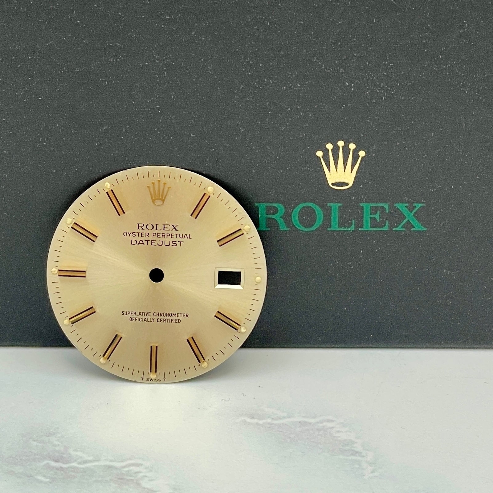 Rolex Datejust Men’s 36mm 2-Tone Silver Dial Gold Stick Oyster Jubilee 16013