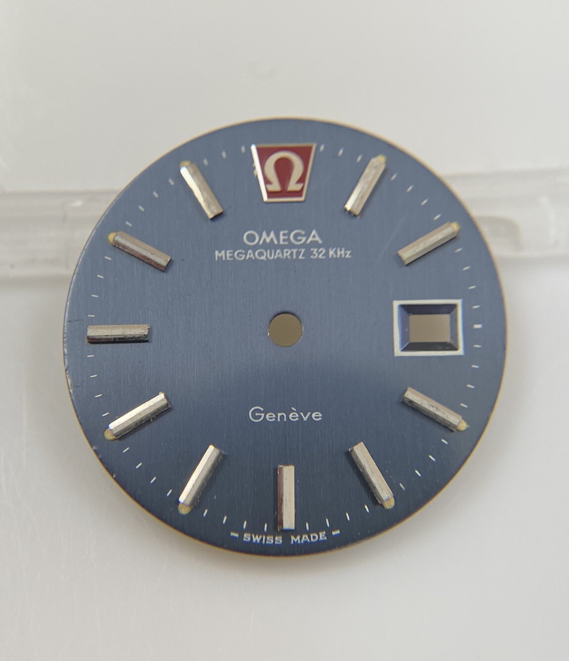 Original Omega Geneve Megaquartz Caliber 1360 Navy Blue Date @3 22.5mm Dial