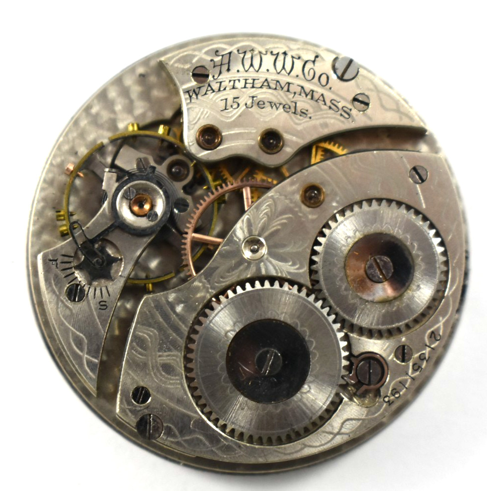 Vintage Waltham Grade 220 12s 15J Hunting Pocket Watch Movement lot.rf