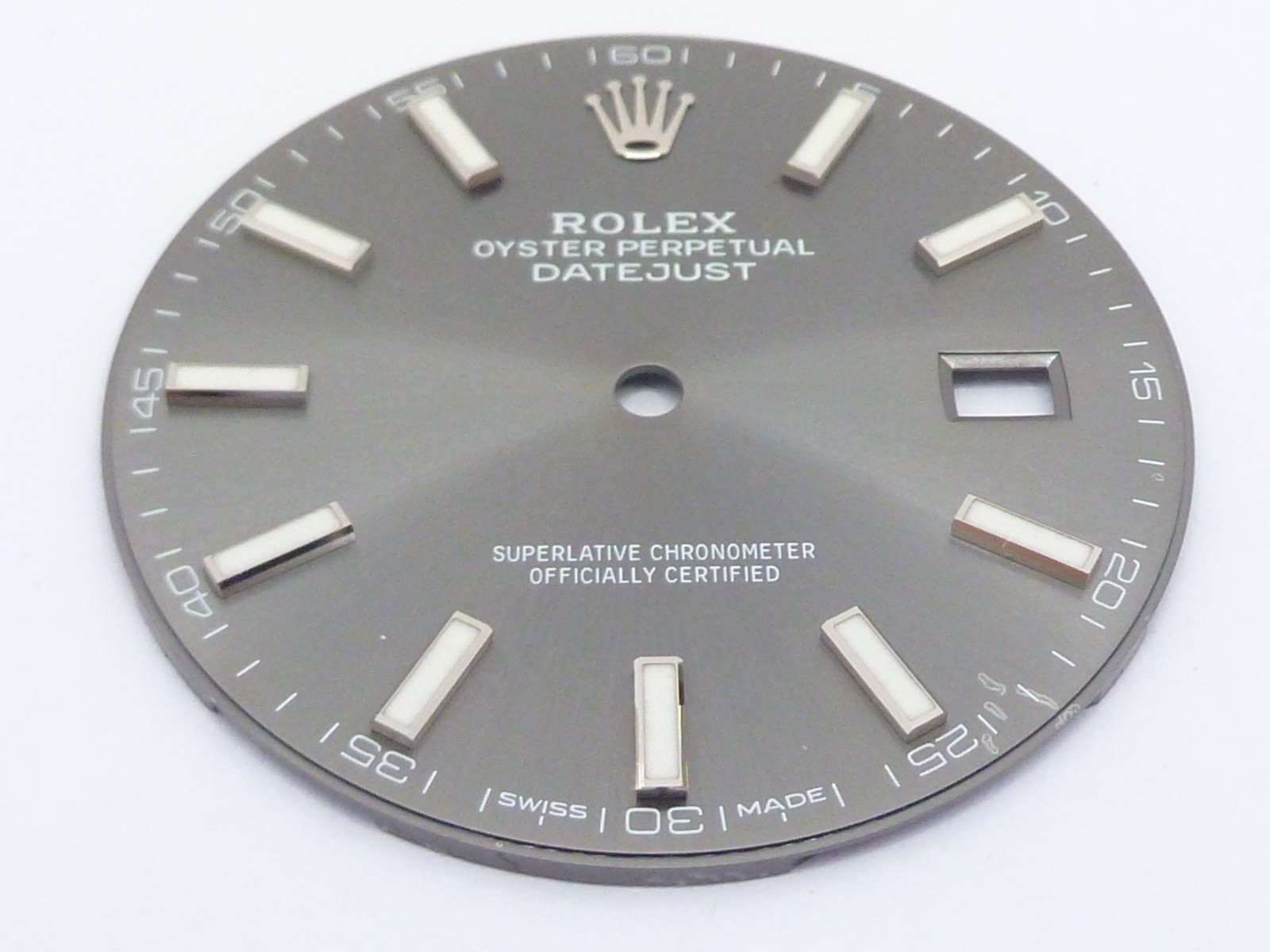 Original Rolex Datejust 126334 126300 Grey Rhodium Stick Dial 40mm New