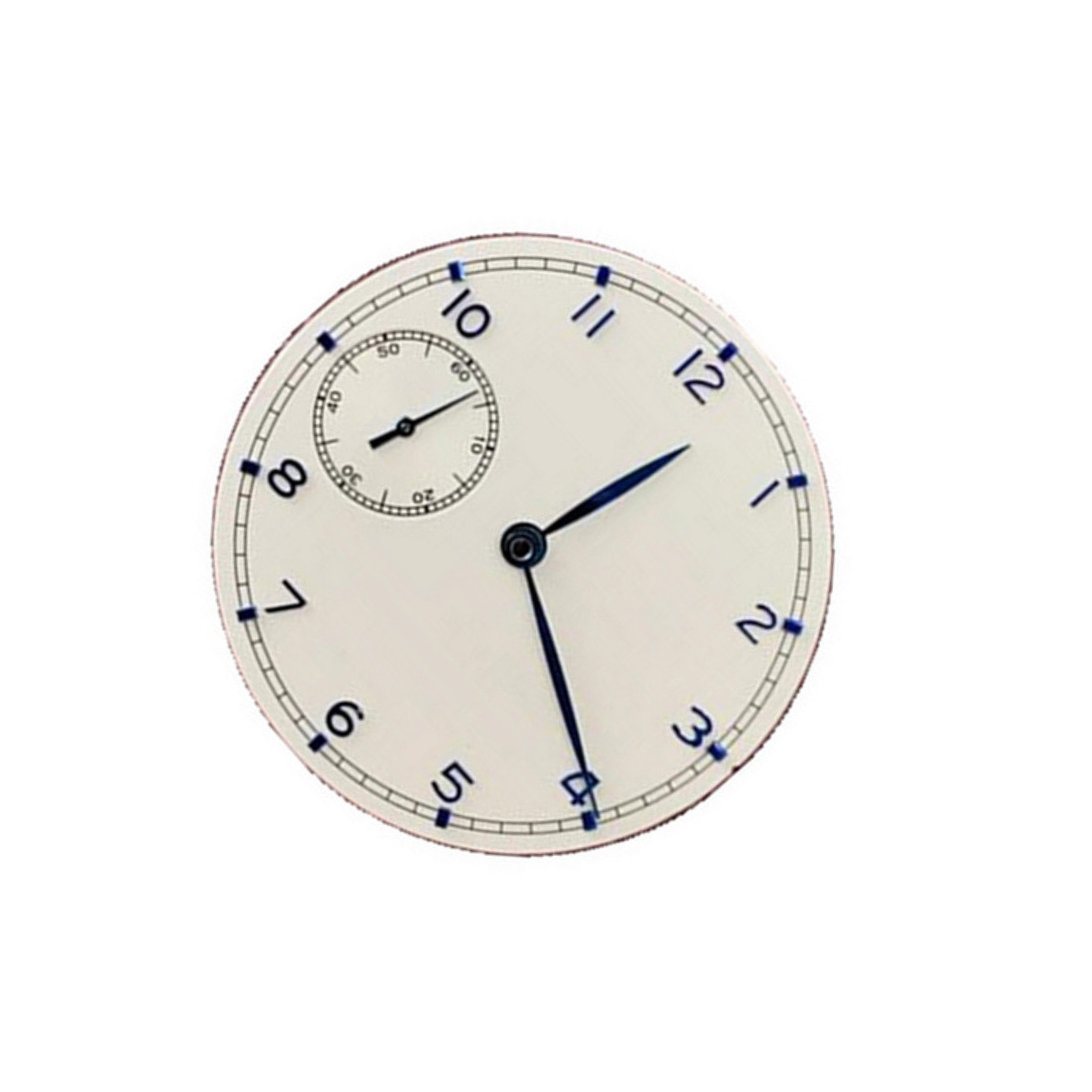 0.4mm Thickness 37mm Watch Dial White Face w/ Hands for ETA 6497 ST3600 Movement