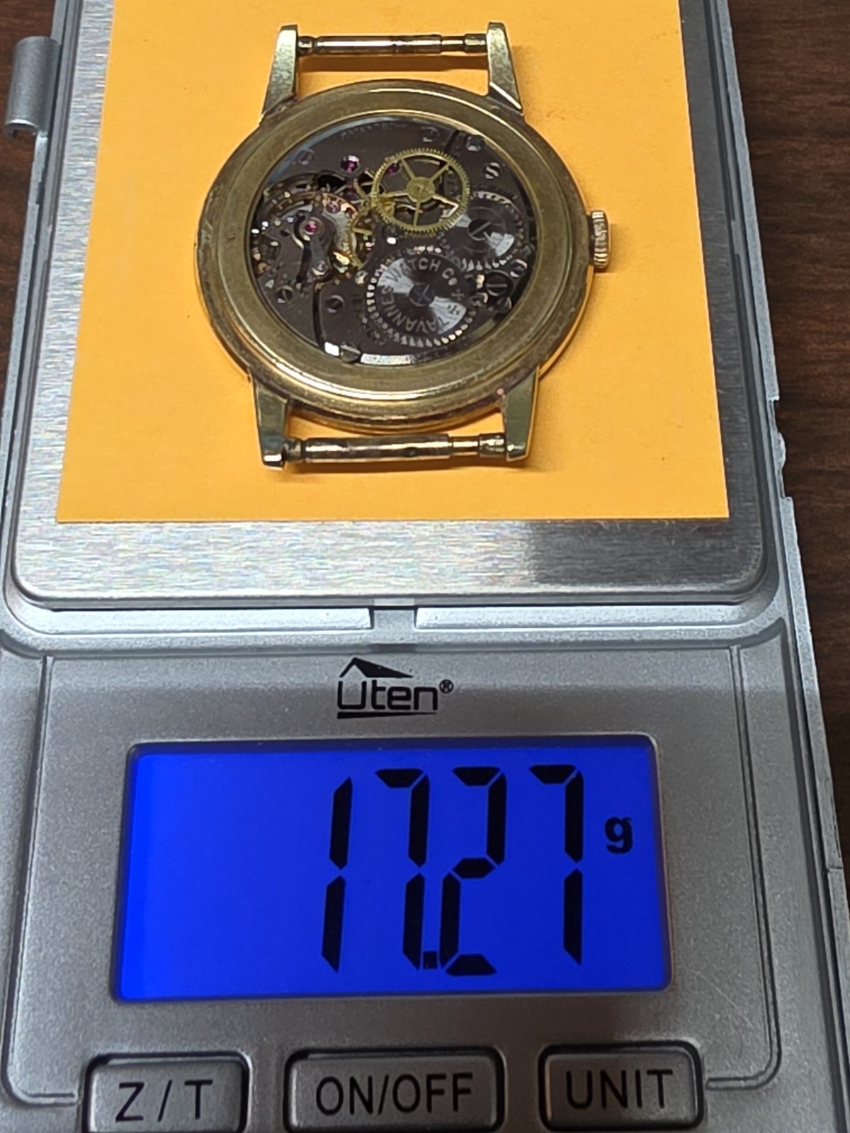 AMAZING SOLID 14K GOLD TAVANNES WATCH Co Movement Case & Back Cover 21 Grams