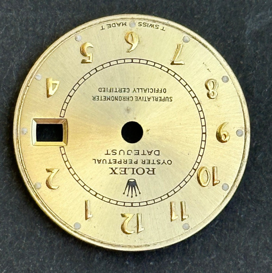Vintage Rolex Oyster Perpertual Datejust Watch Boiler Gauge Dial 26mm Case