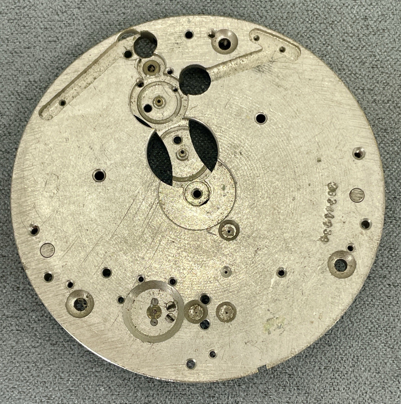 Watchmaker Parts Lot # 7 Movements, 8 Day Plate, Cases. Waltham, NY Standard, Et