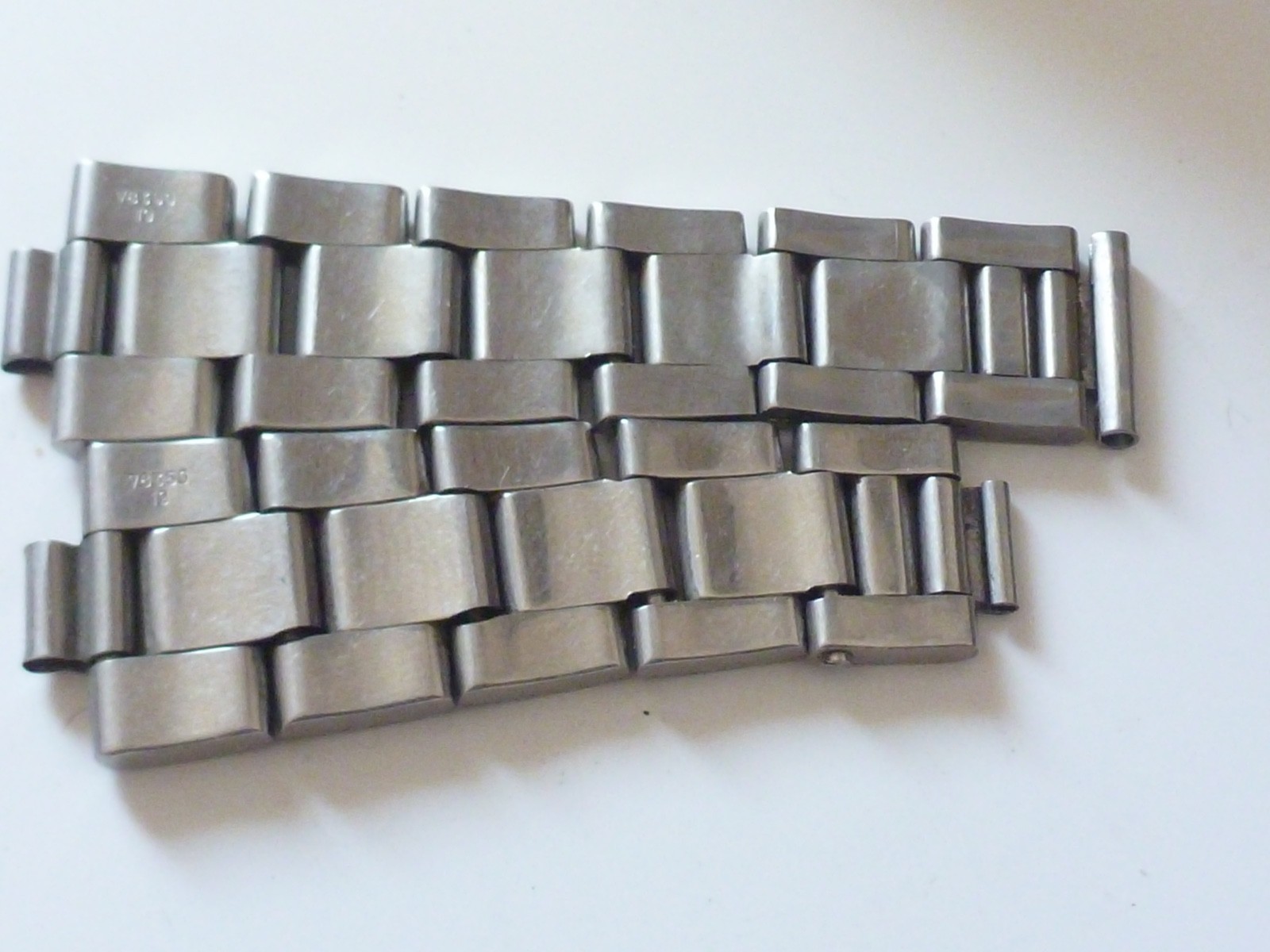 2 Half ORIGINAL Rolex Steel Bracelet 78350 19MM length Oyster without ends –