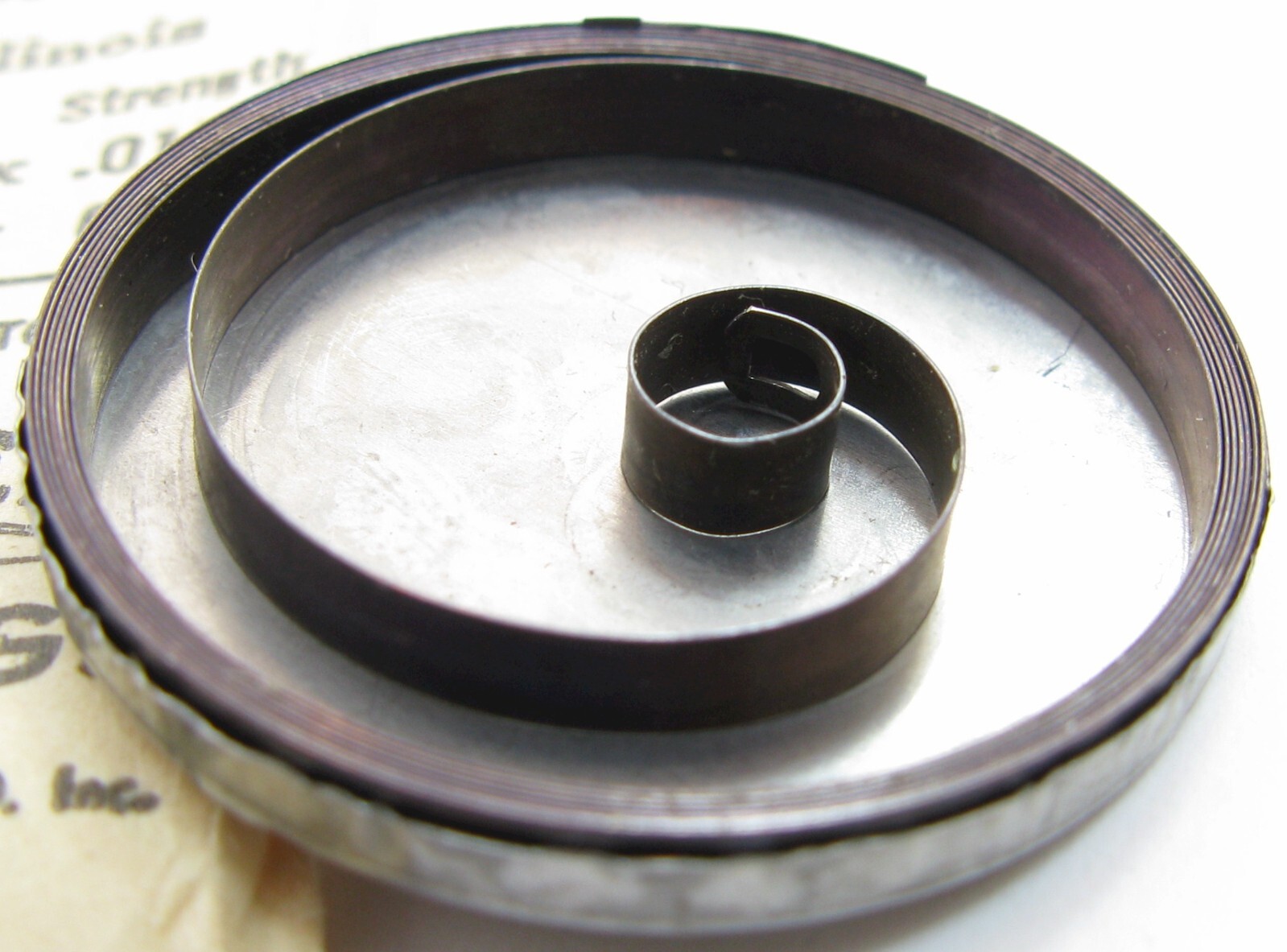 Illinois 16s 47309 T end Mainspring 1 piece * blue alloy *