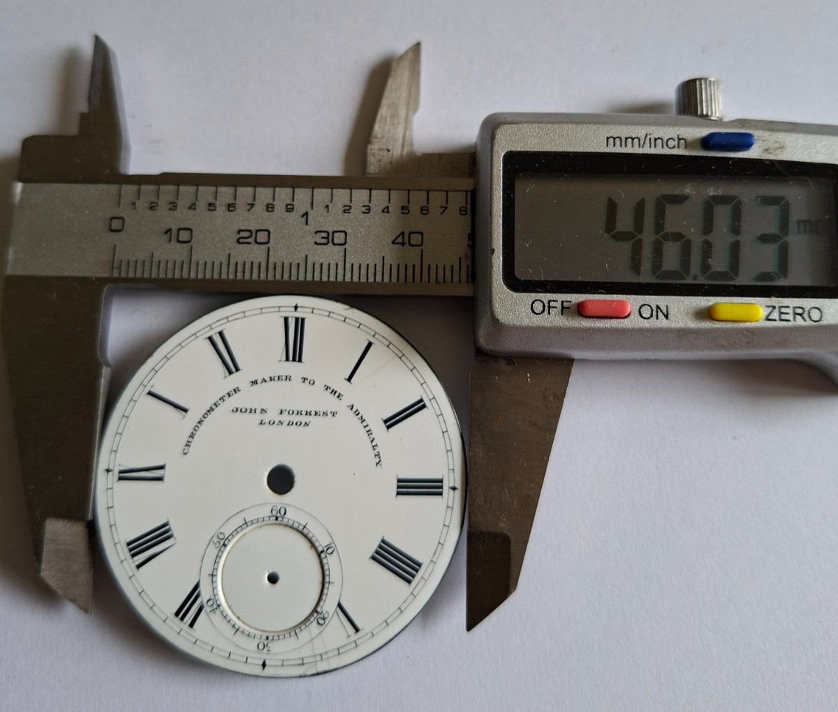 Pocket Watch Dial Enamel “John Forrest London”
