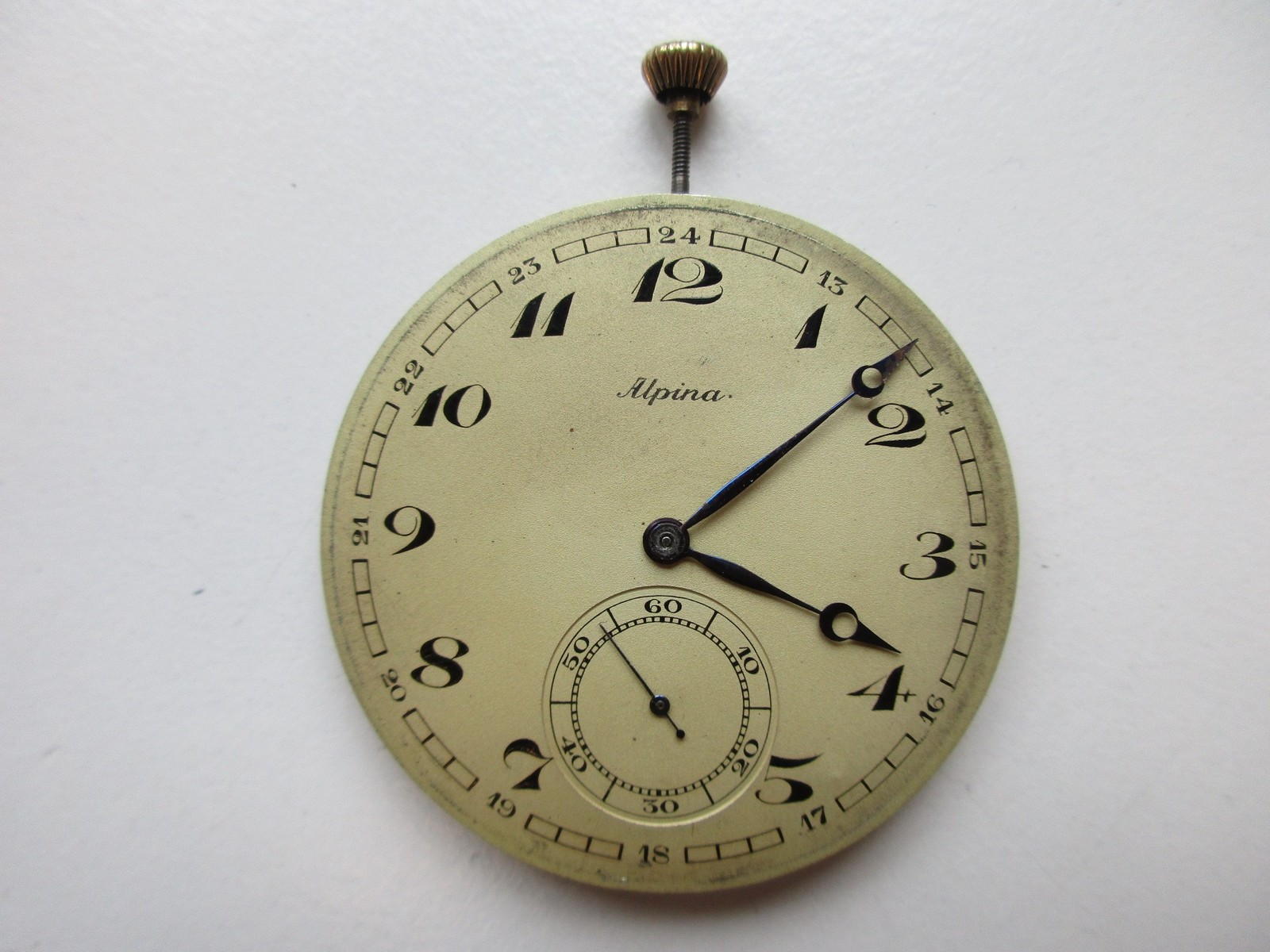 Alpina cal. 2551 Swiss pocket watch movement & dial – running