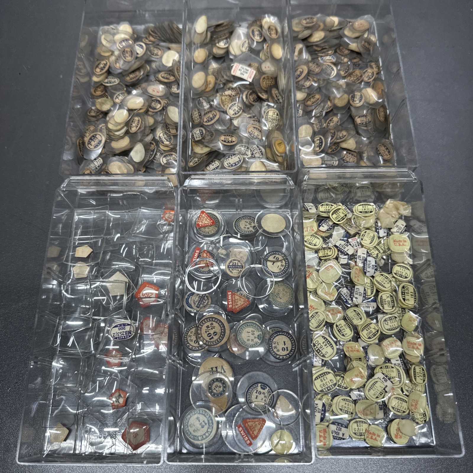 Watchmaker Estate Vtg Watch Crystals Parts Mens Ladies Huge Lot 675+ Pcs. #1