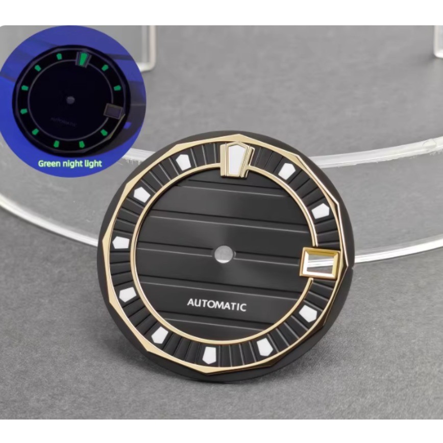 NH35 Dial 28.5mm Green Luminous for NH35/NH36 Movement Watch Parts Watch Dial