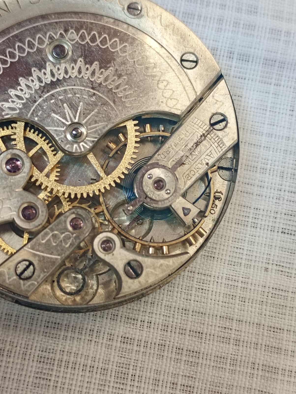 ANTIQUE LONGINES CAL. 18.50 POCKET WATCH MOVEMENT FOR REPAIR / PARTS