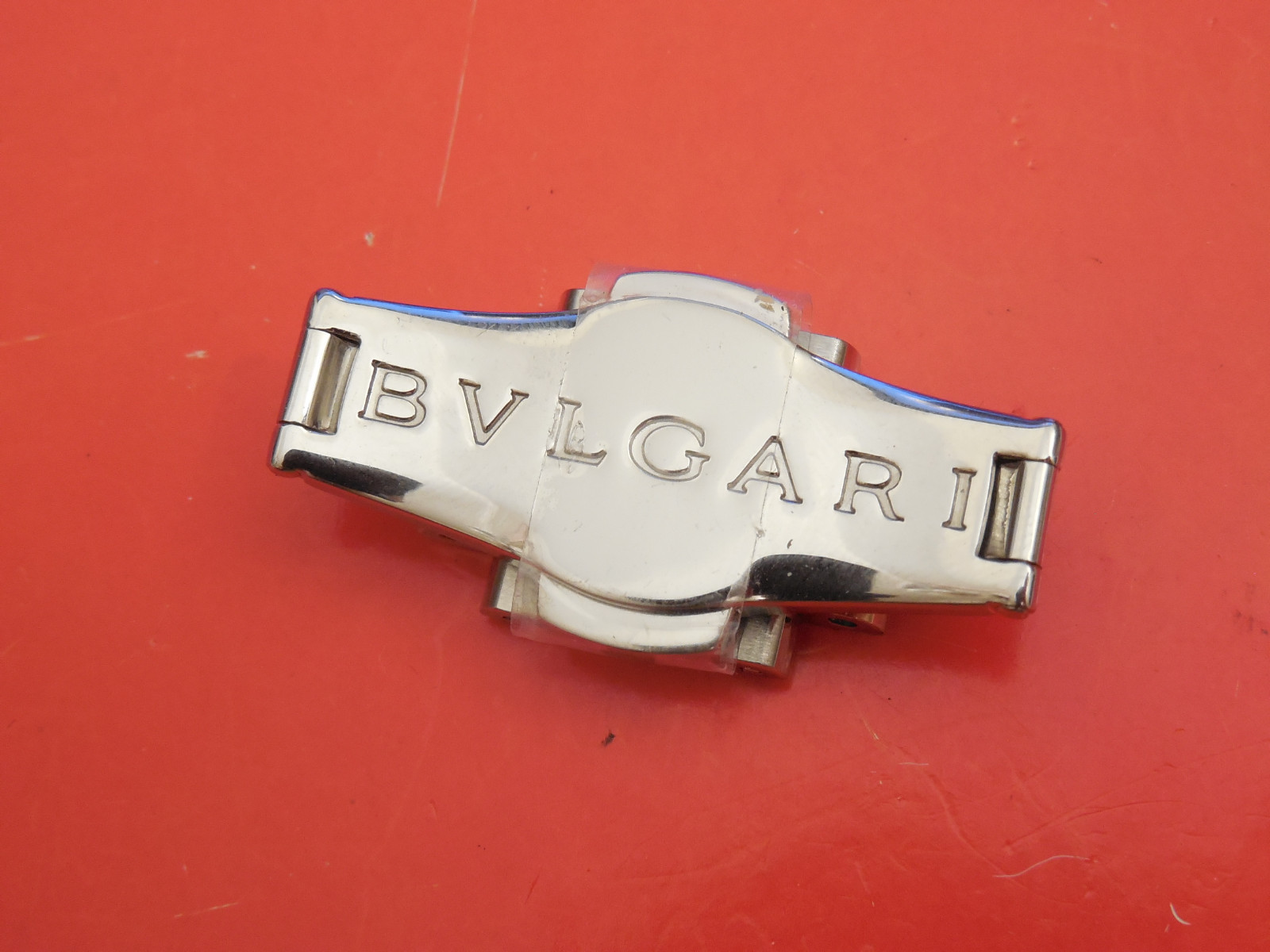 BVLGARI 18K PINK ROSE GOLD / STEEL 16MM LINK BUCKLE FOR 18MM BB BAND BRACELET
