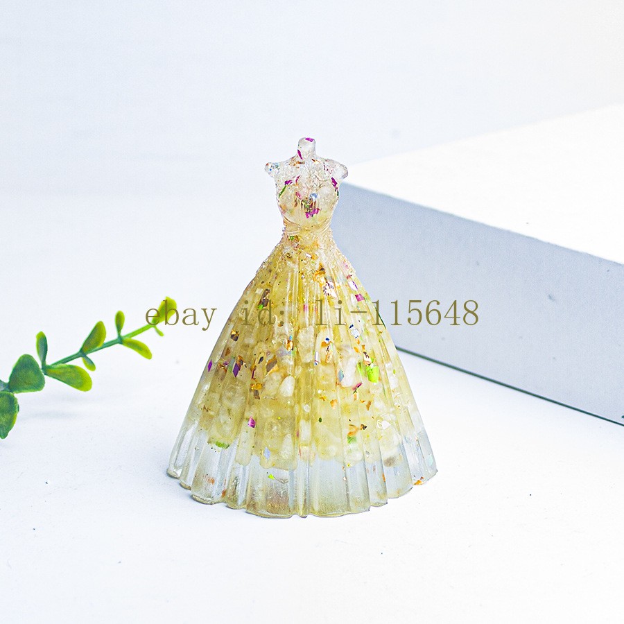 1PC Natural Crystal Wedding Dress Home Decoration Hand Craft Household Supplies