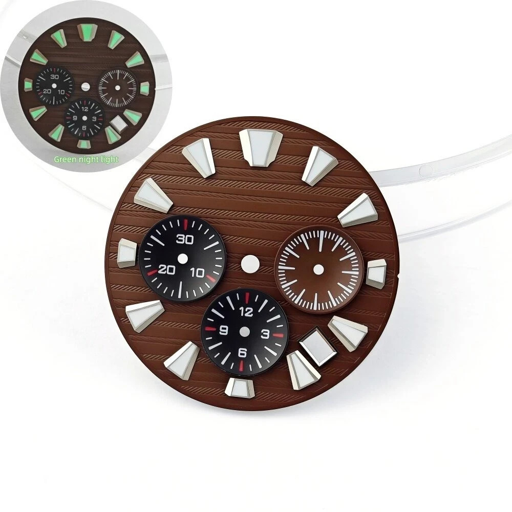 VK64/VK63 Case 44.5mm GS Dial 32.5mm Green Lume Fit VK63/VK64/61/68/67 Movement