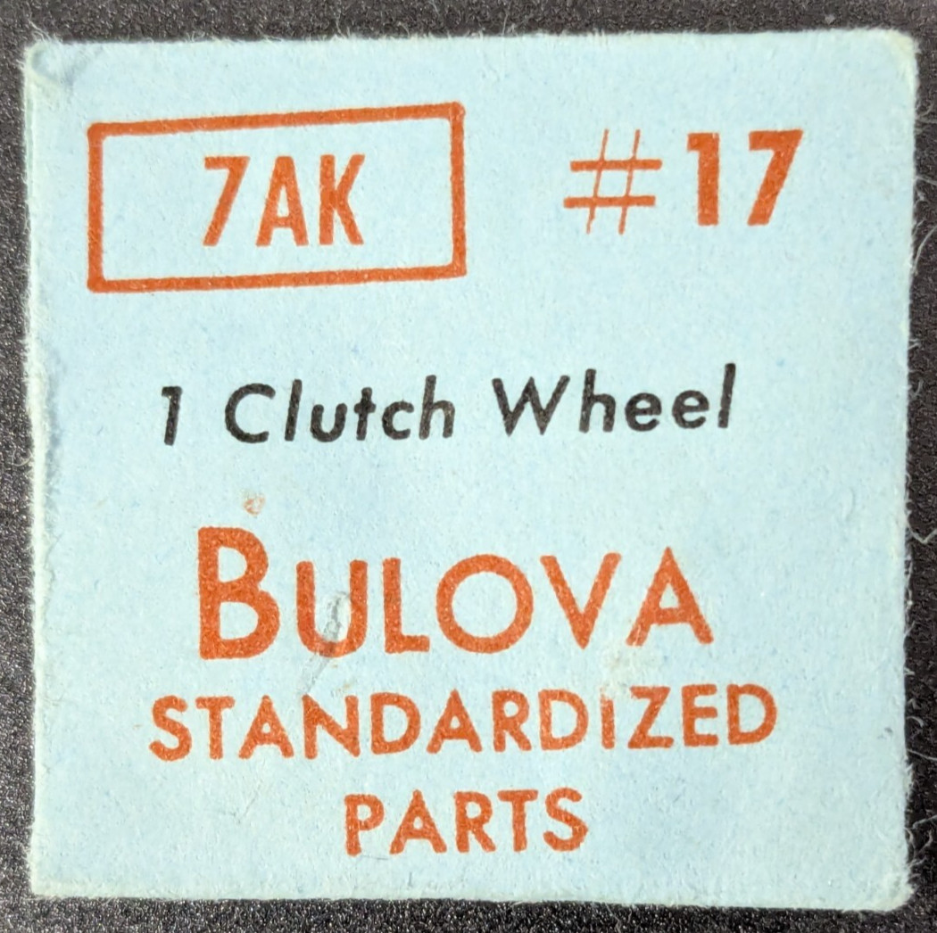 NOS NEW Genuine Bulova Cal. 7AK 10AK – Clutch Wheel – Vintage Watch Part #17