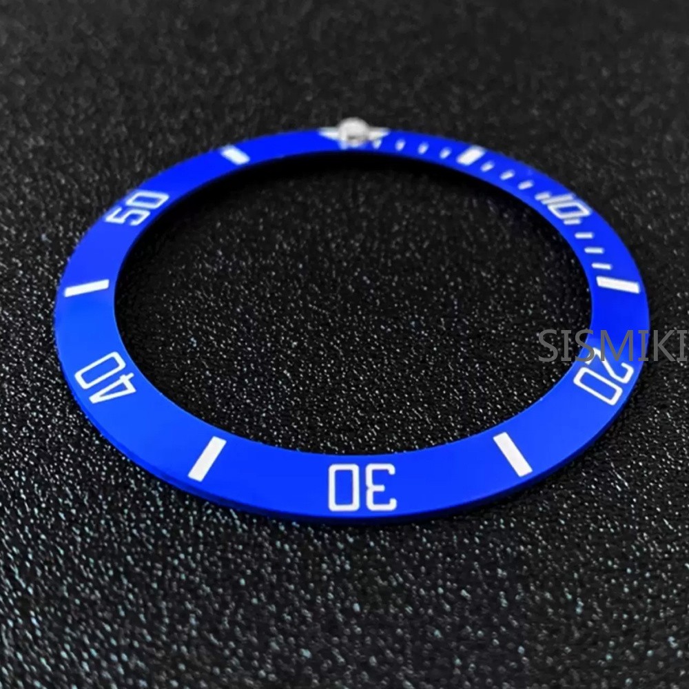 Black Blue Sloped Ceramic Watch Bezel Insert for Sea Dweller 16600 16660