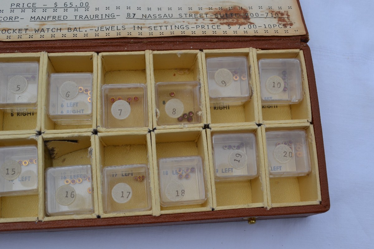 American Pocket Watch Balance Jewels in Settings Elgin Waltham Hamilton Tools