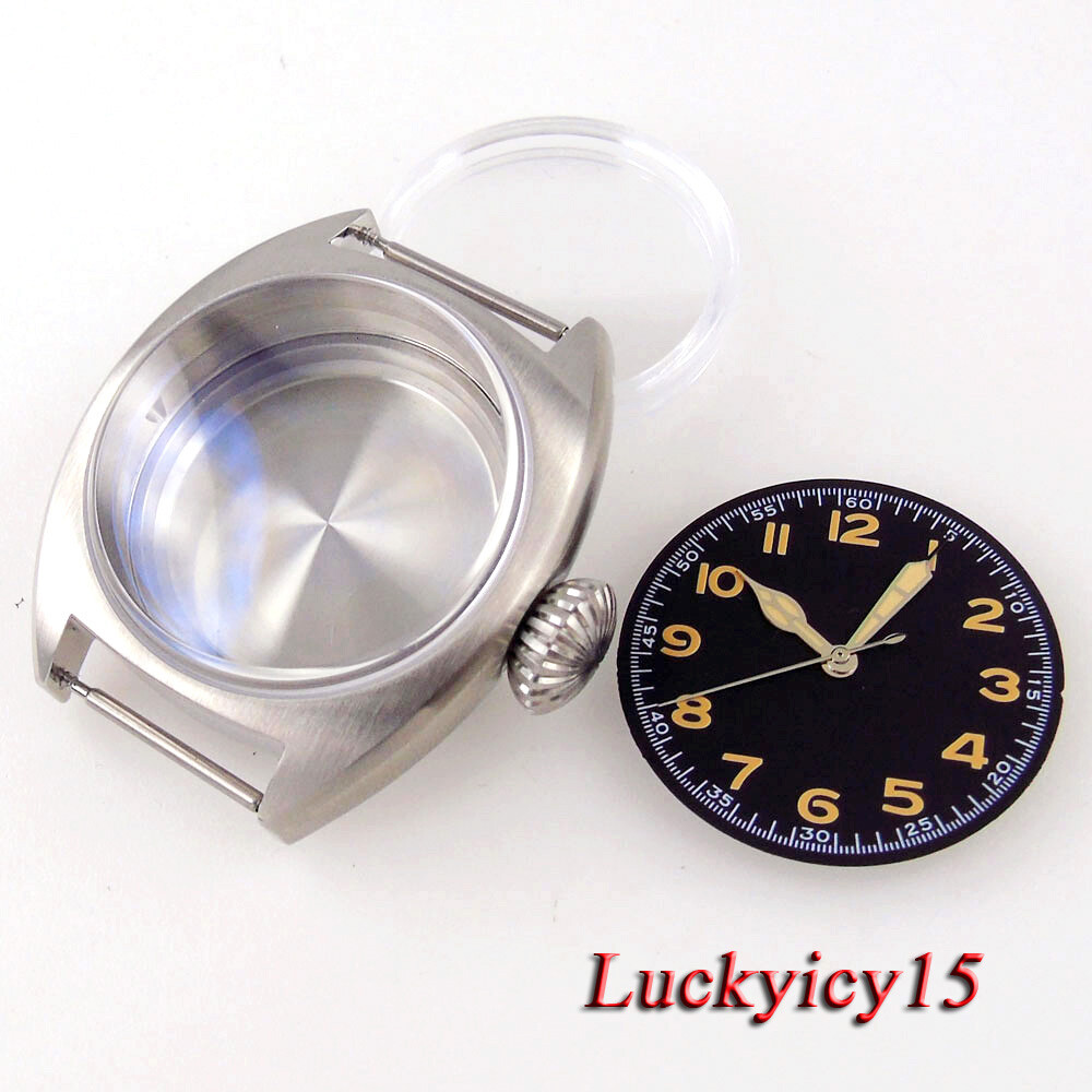 36mm Brushed Double Dome AR Sapphire Crystals 200M Waterproof Diver Watch Case