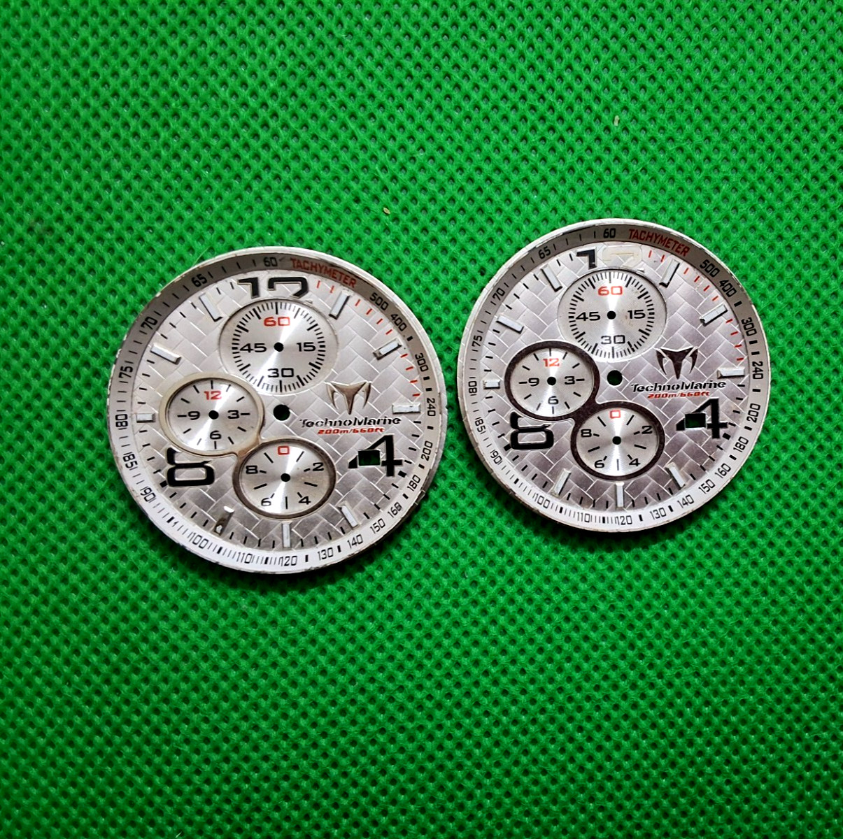 2 New Techho Marine Wrist Watch 200 Meter/660 ft Replacement Dial Swiss Made.
