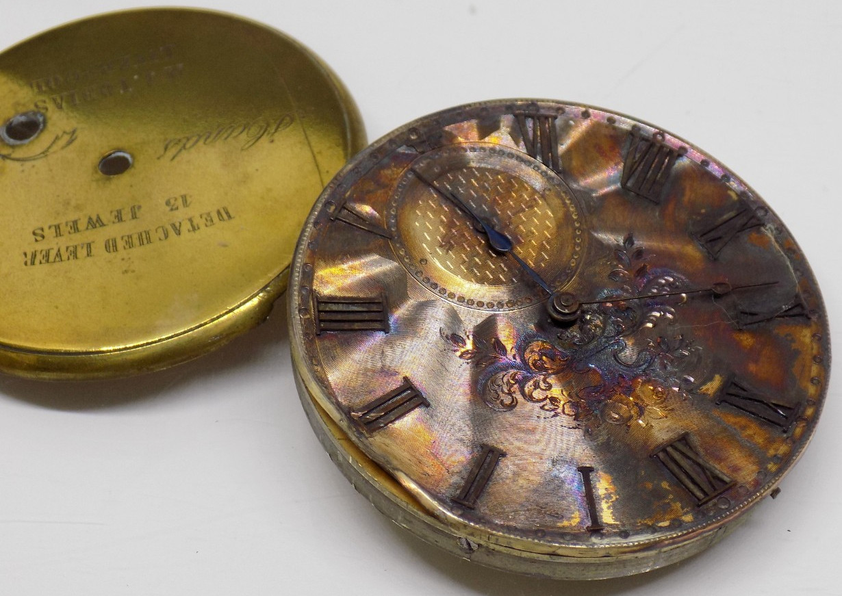 1848 MJ Tobias Liverpool Grade? Model? Pocket 13J Watch Movement w/ Key
