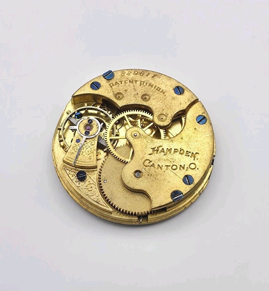 1893 Hampden Model 3 Grade No. 200 7J 6s Pocket Watch Movement For Repair