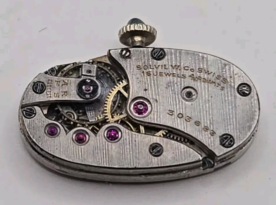 High Grade Vintage Solvil Ladies Watch Movement For Repairs Fancy Dial