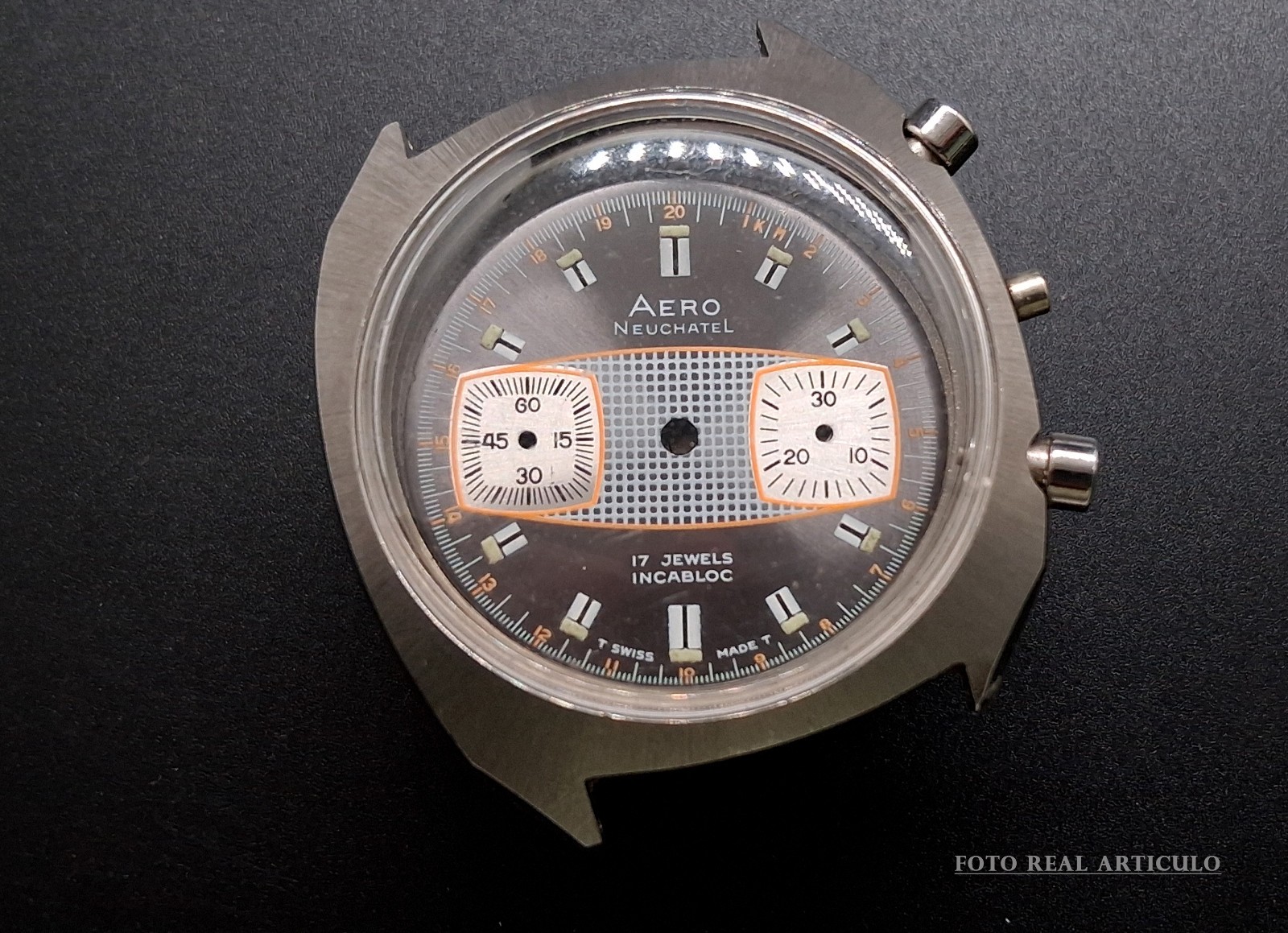 Replacement Original Part Case + Dial Aero Neuchatel Chrono VALJOUX 7733.