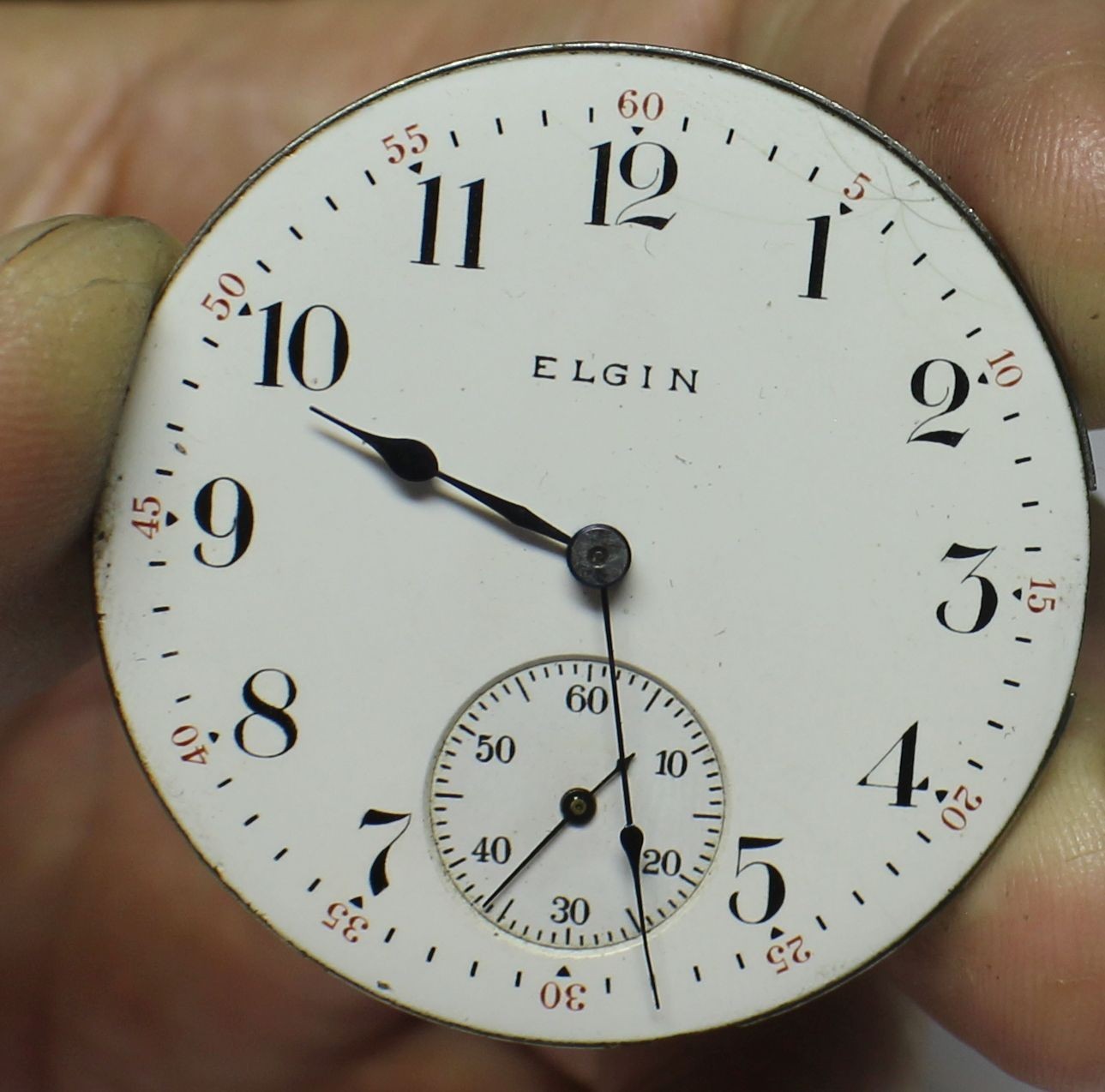 Vintage 1915 Elgin Grade 290 16s 7J Hunting Pocket Watch Movement Not Running