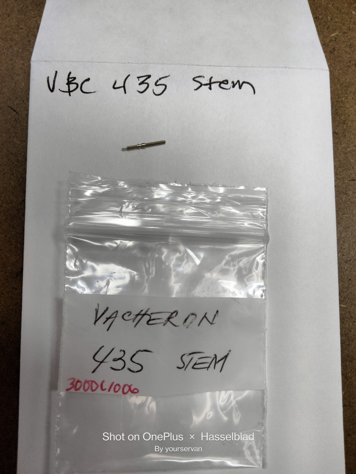GENUINE VACHERON & CONSTANTIN CAL. 435 STEM WATCH PART – NOS