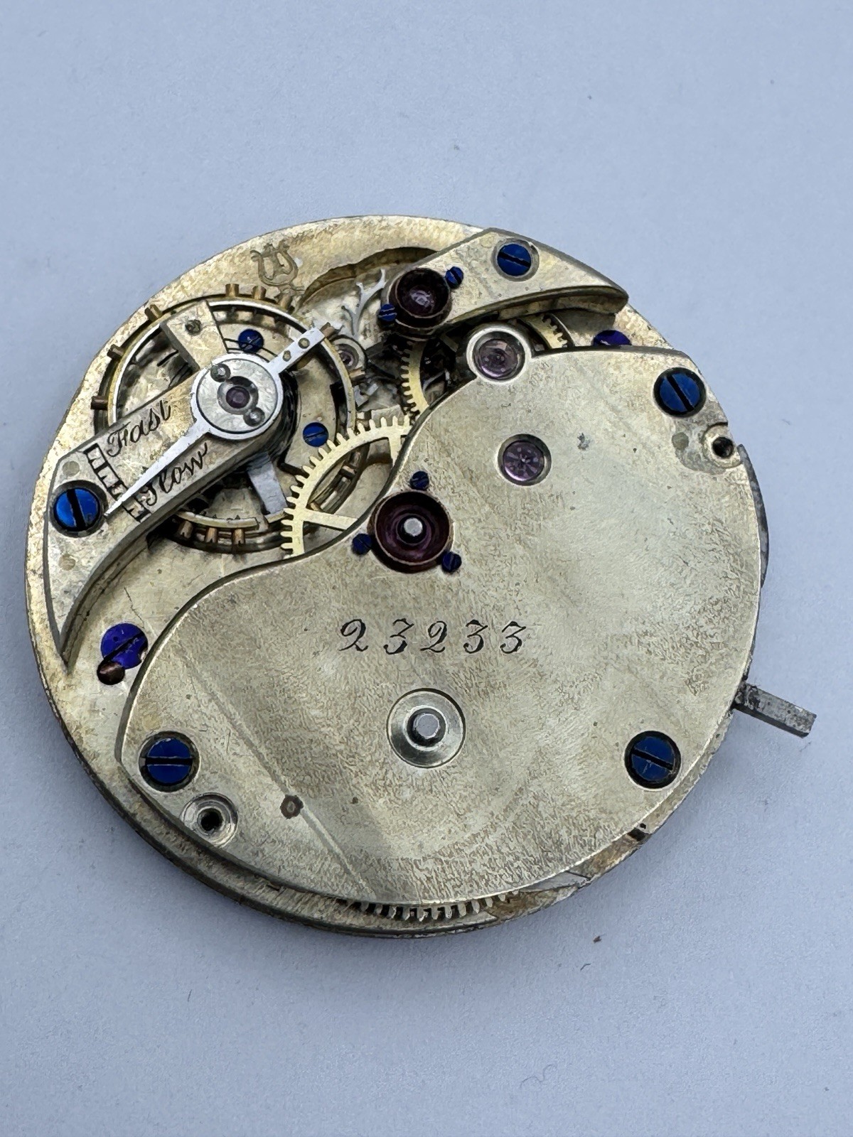 Vintage Agassiz? Harp Hallmark High Grade Pocket Watch Movement – Runs