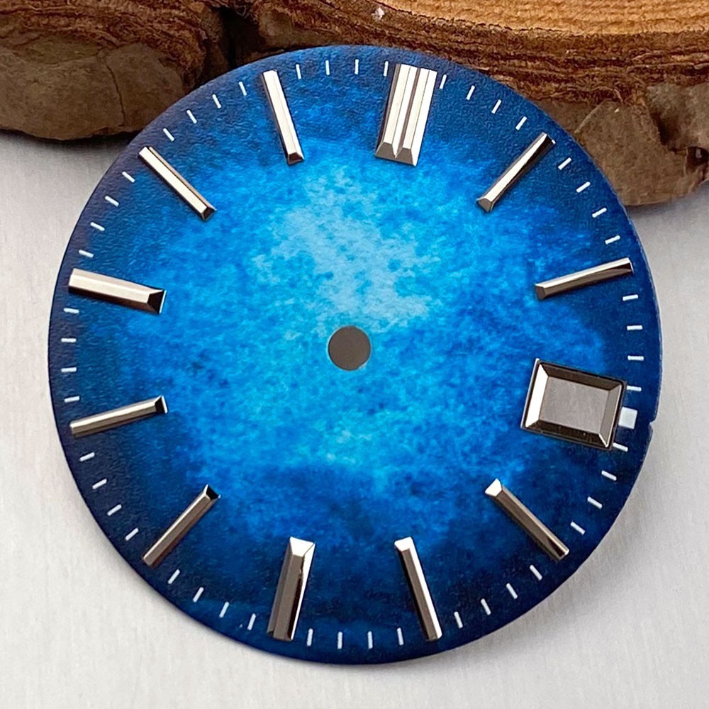 28.5mm Gradient Texture Dial for NH35 Movt Mechanical Dive Watch DIY Accessory