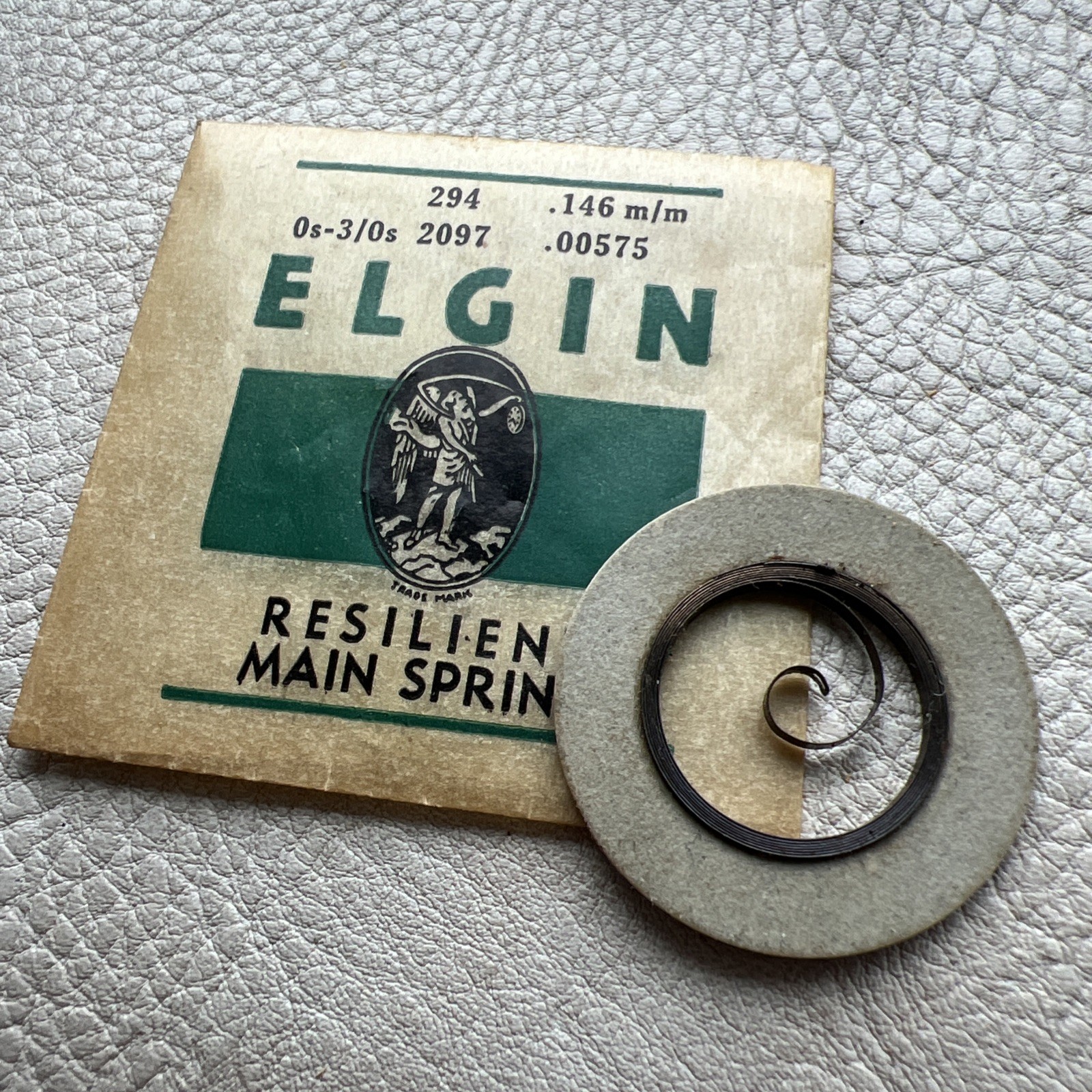 Elgin Pocket Watch Mainspring 294 Sizes 0s – 3/0s .146 m/m .000575