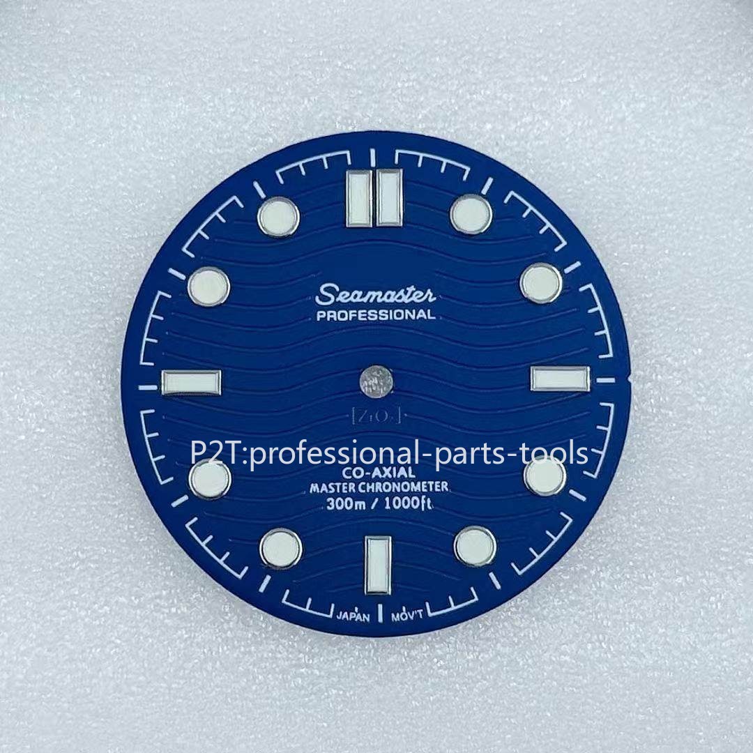 DIY 31mm Luminous Watch Dial Suitable for NH35 Movement Seamaster 300 Watch Face