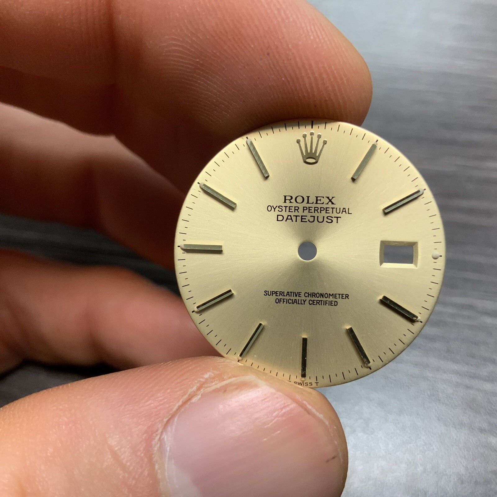 ROLEX GENUINE CHAMPAGNE INDEX DIAL FOR 36MM DATEJUST 16013 16233 16203