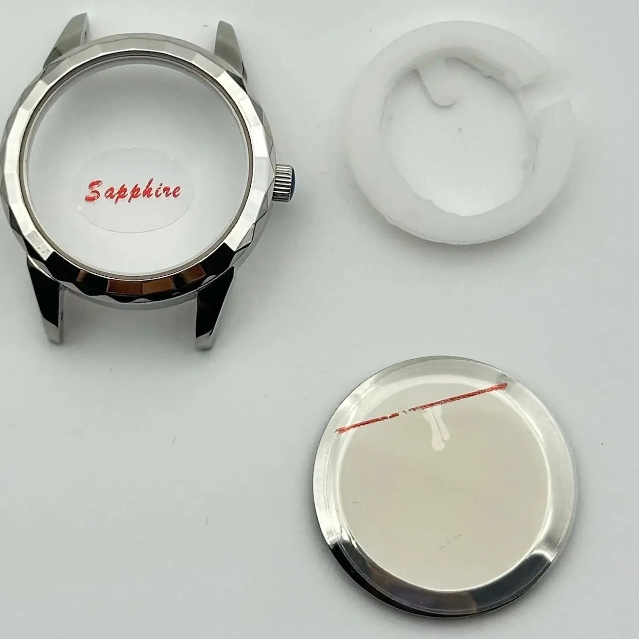 29mm Sapphire Glass Watch Case for VJ22 Quartz Movement Stainless Steel