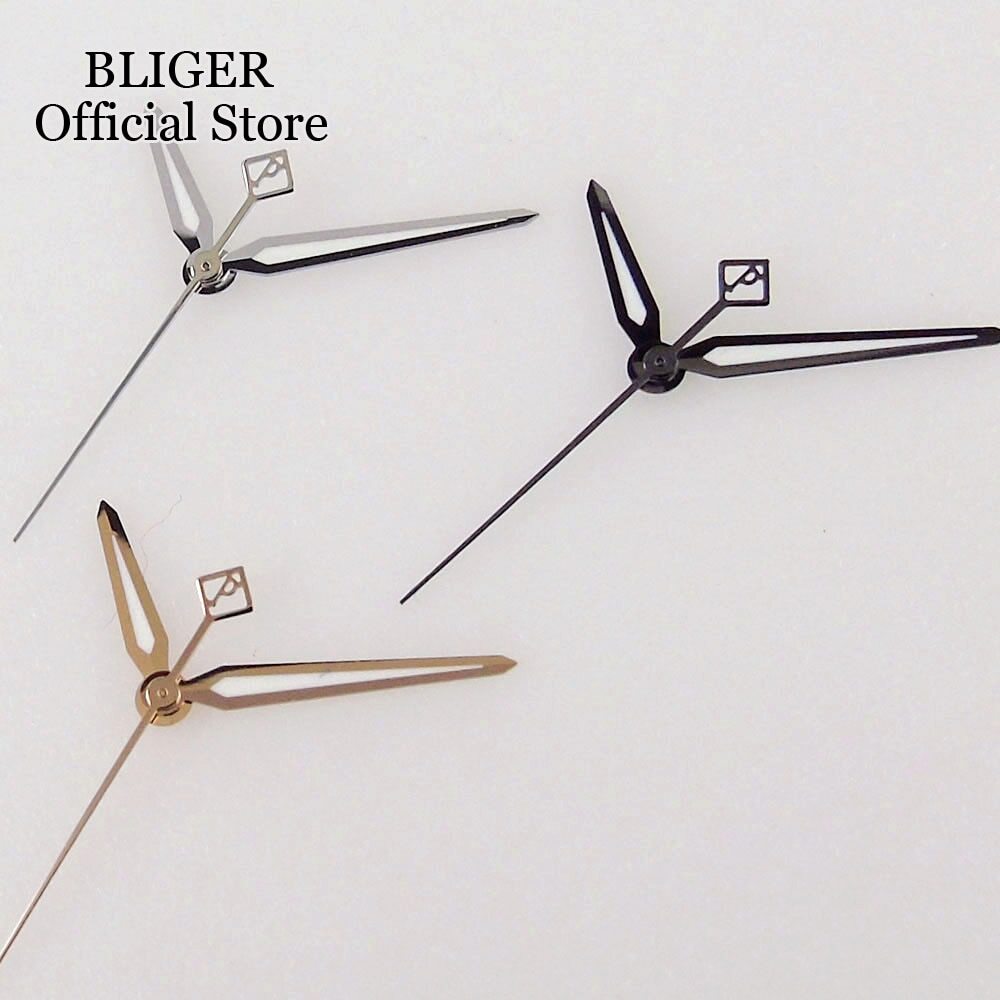 BLIGER New Luminous Silver Rose Gold Watch Hand Needles for NH35A NH36A ETA 2824
