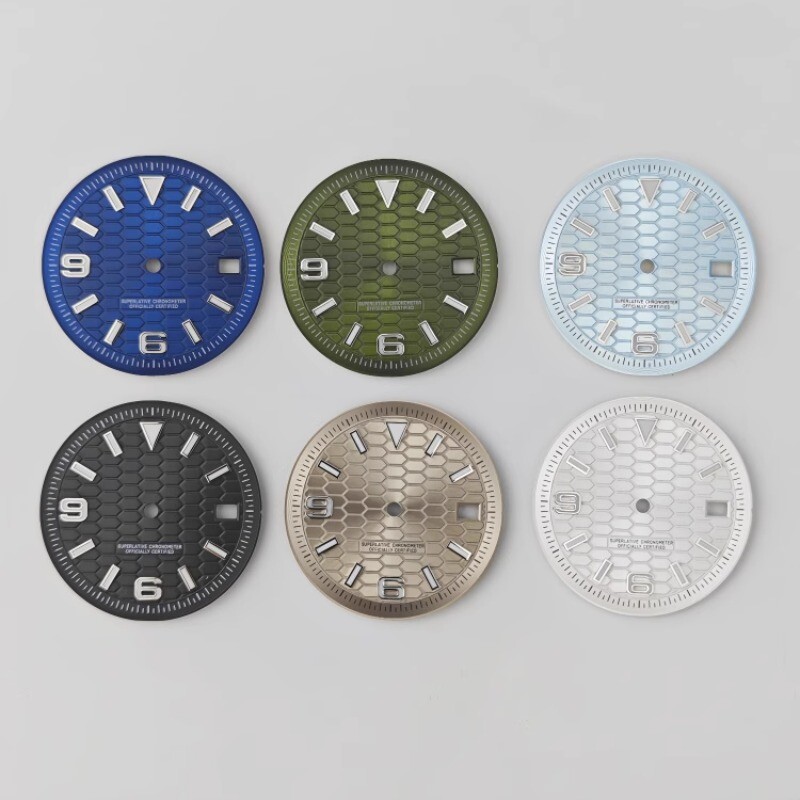 NH35 dial 31mm blue luminescence fits NH35/NH36 movement