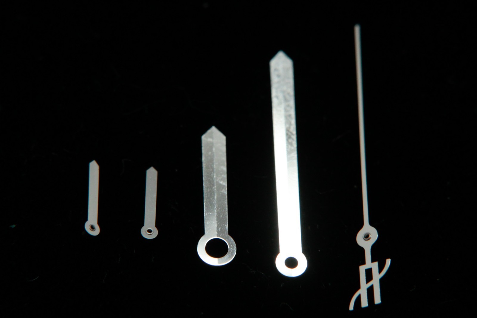 OEM Hublot Set of 5 Pencil Style Hands Silver 90/150/40