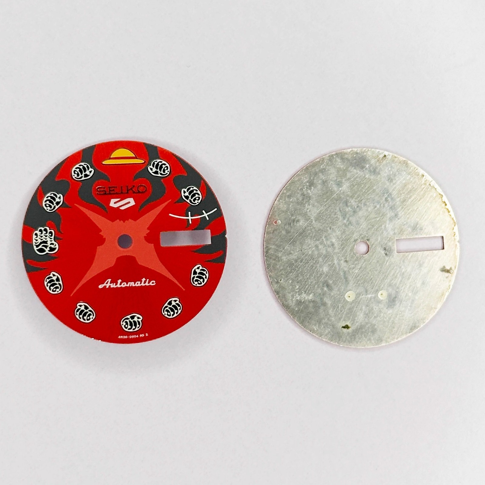 28.6mm Green Lume Watch Dial Dual Calendar for Nh36 Movement Accessories