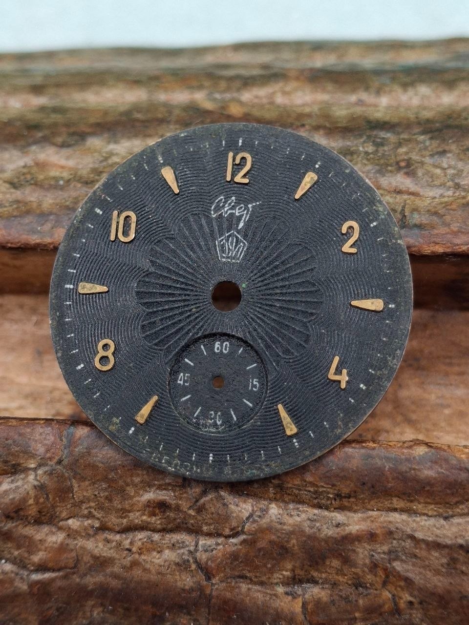 Dial for vintage wristwatch SVET. Made in the USSR.