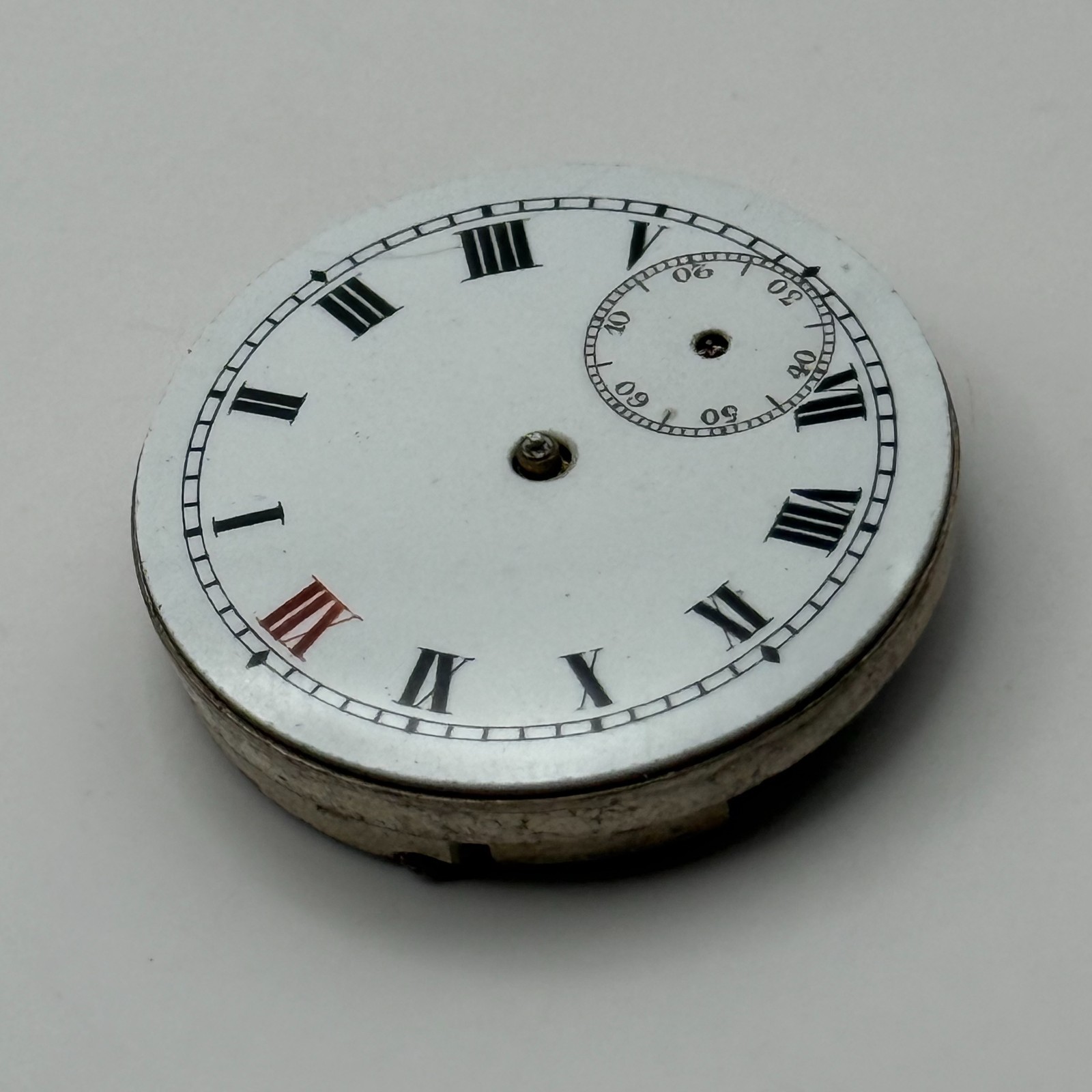 Unidentified Watch Movement Swiss Sub Seconds Manual Wind Parts Repair 24.7mm