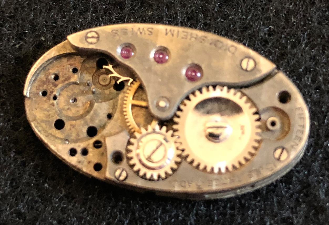 Vintage Paul Ditisheim Watch Movement Parts 15j Swiss