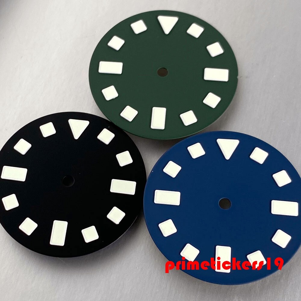 Black/Blue/Green 29mm Watch Dial Matte Face Fit NH35 Miyota8215 ETA2824 PT5000